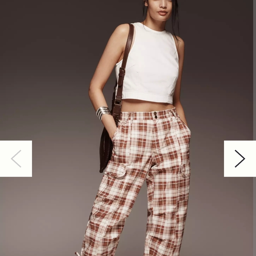 Anthropologie Pilcro Brown Plaid Women's Trousers